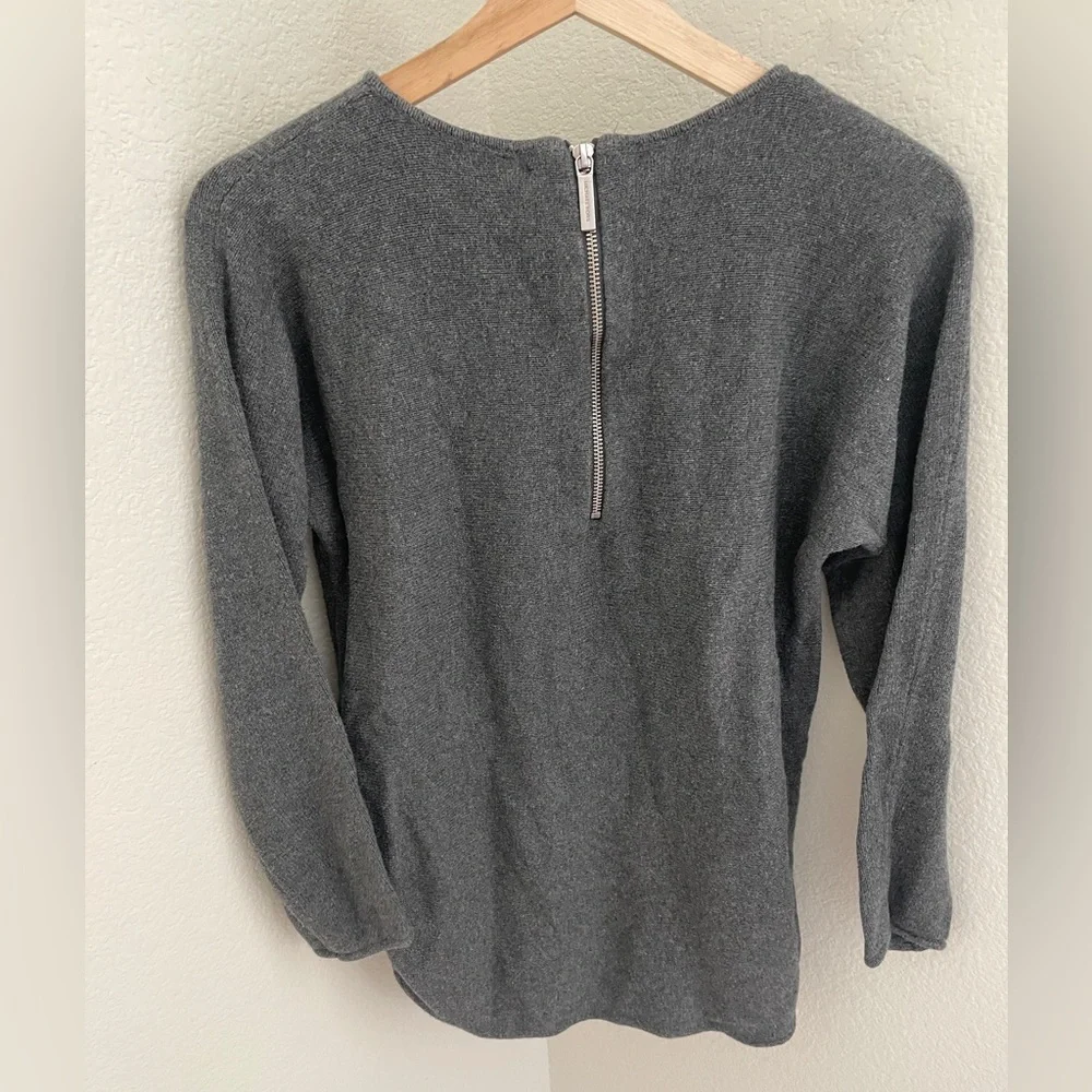 Michael Kors gray crewneck  back zipper sweater size S